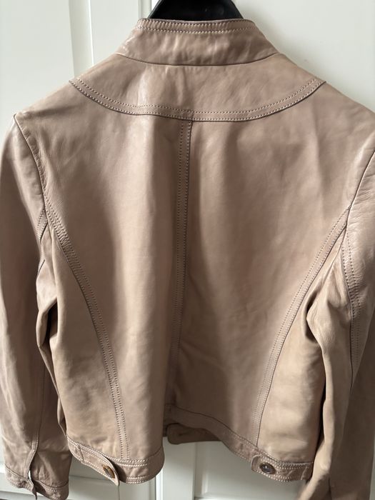 Дамско бежово яке естествена кожа Bogner