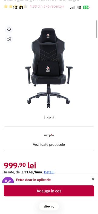 Vand scaun gaming myria nou