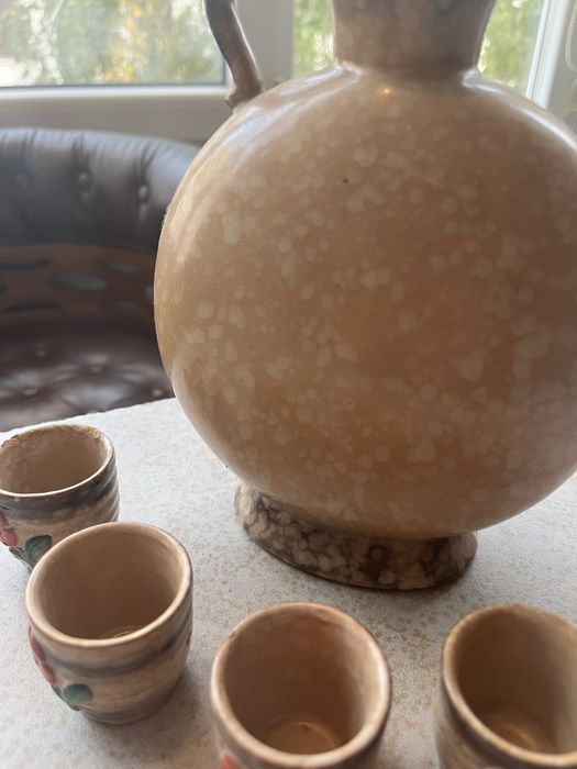 Антикварен  немски сервиз за алкохол