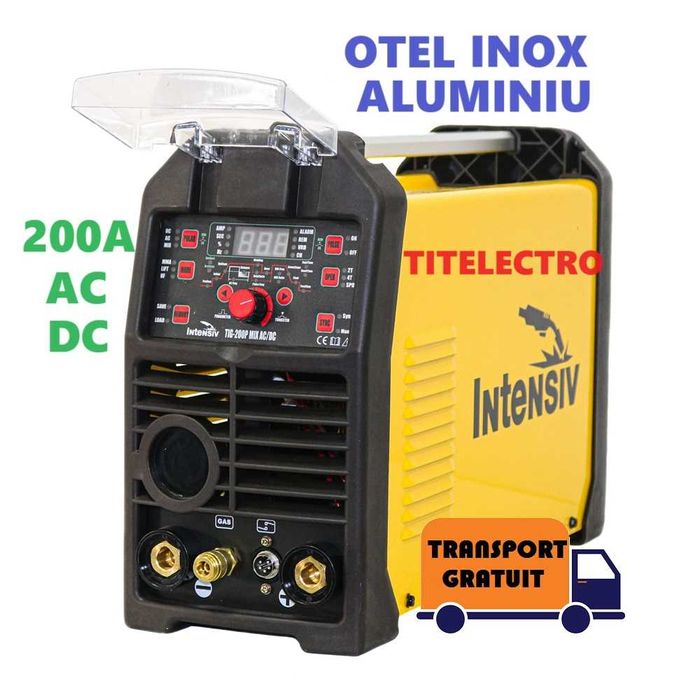 Aparat sudura aluminiu TIG 200P MIX AC DC + Butelie argon + Reductor