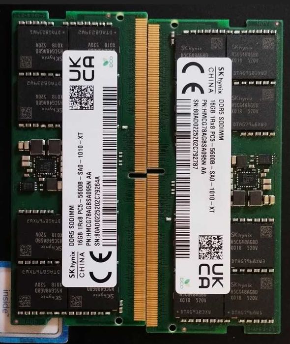 Кит 2x16 GB DDR 5 SK hynix 5600B Sodimm
