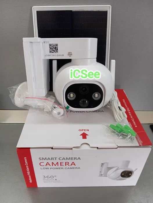 Соларна безжична въртяща се водоустойчива камера WI FI 6MP iCSee
