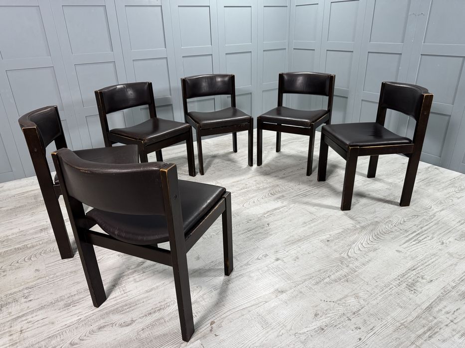 Винтидж трапезни столове - кожа Д1097
