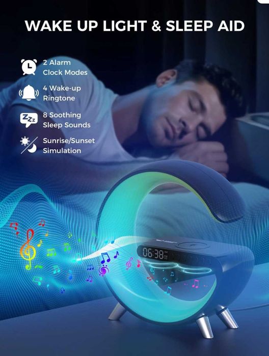 Smiling Shark Smart LED cu ceas cu alarmă