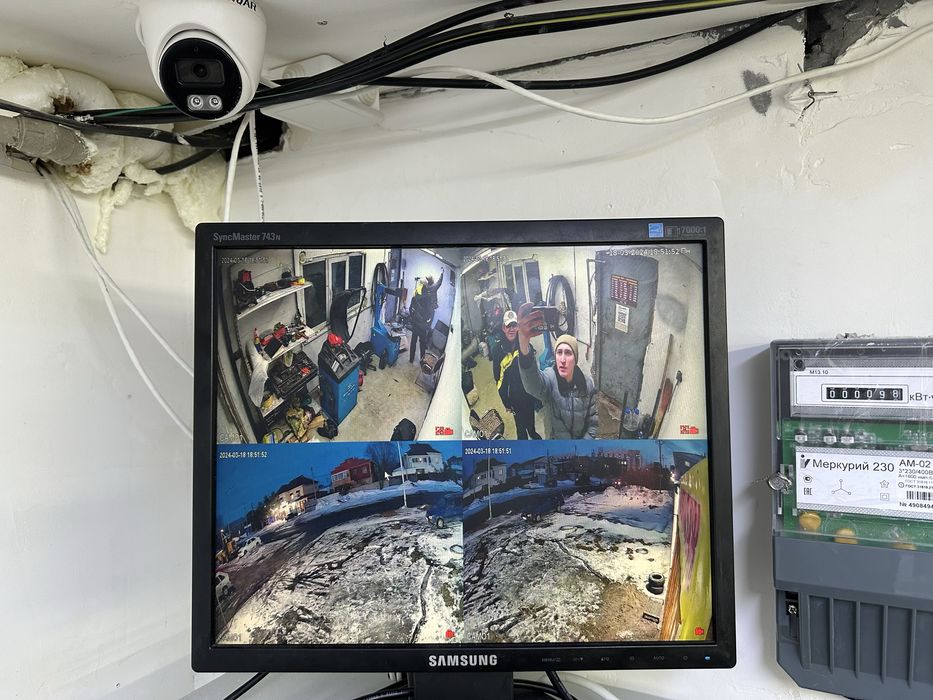 Ремонт диагностика видеонаблюдения, Установка замена камер.