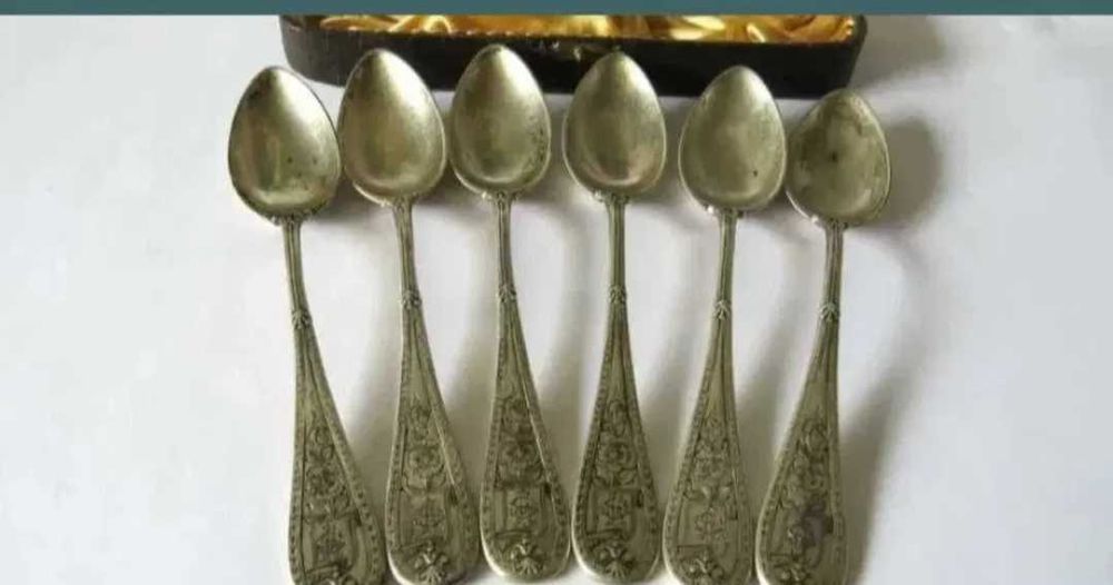 Set lingurite argint masiv romanesti