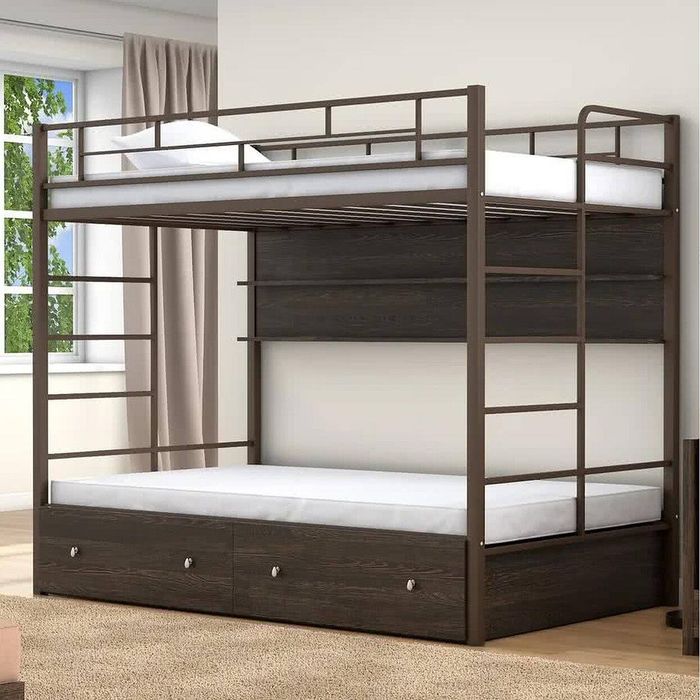 Двухъярусная кровать Loft krovat темир крават metal kalavat Kanada