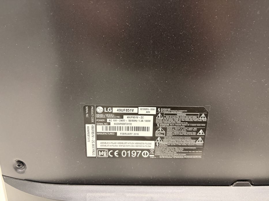 Телевизор 49" 4K 3D LG 49UF851V