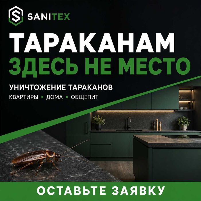 Тараканы на кухне? Уберём быстро и с гарантией