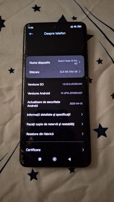 Redmi Note 14 Pro 5G | 256GB | Placă Bază & Camere Perfecte