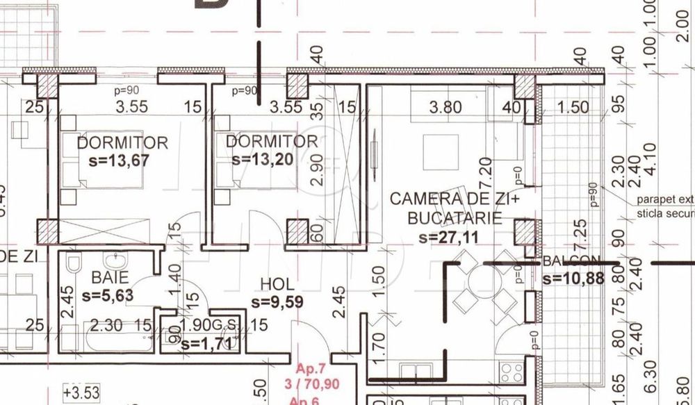 0 % Comision- Apartament 3 camere Andrei Muresanu, etajul 1