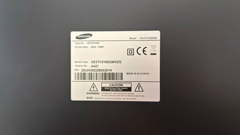 TV Samsung 37" UE37D5100