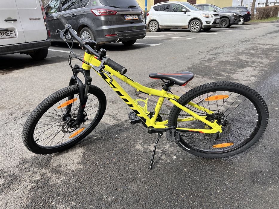 SCOTT Scale 24 Disc – bicicletă copii/juniori, aluminiu, Shimano 1×7, frâne disc