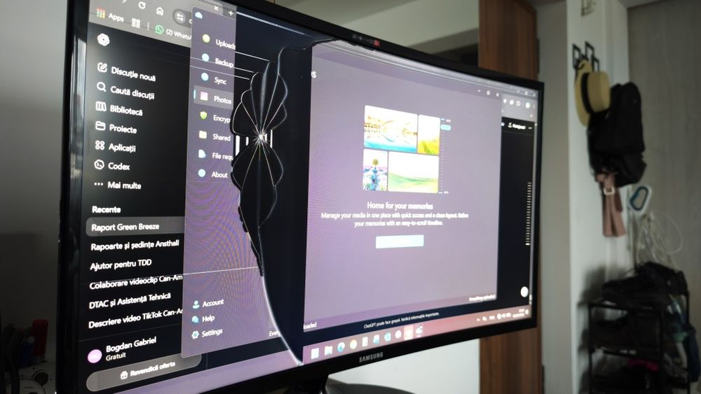 Monitor curbat samsung pentru piese