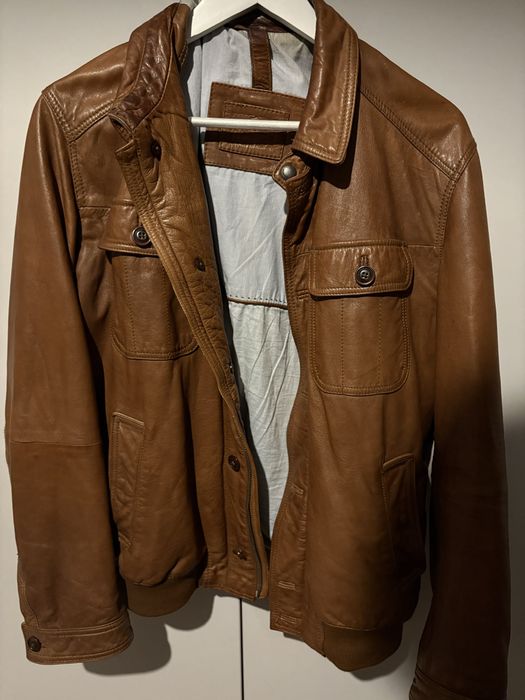 Geaca de piele Massimo Dutti XL / Stare foarte buna