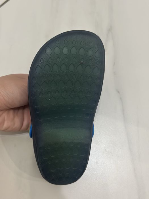 Кроксы унисекс сине-зеленые