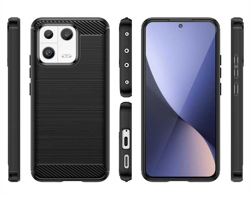 Xiaomi 13 / 13 Pro / 13 Lite - Удароустойчив Кейс Гръб CARBON