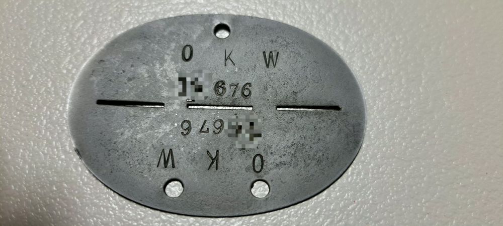 Dog tag ww2  O.K.W.