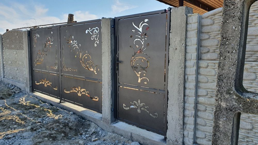 Porti,panouri gard,balustrade din tabla decupata cu plasma cnc