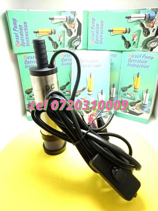 Reducere Pompa Electrica Submersibila 12v Motorina  Apa  Ulei Si Li