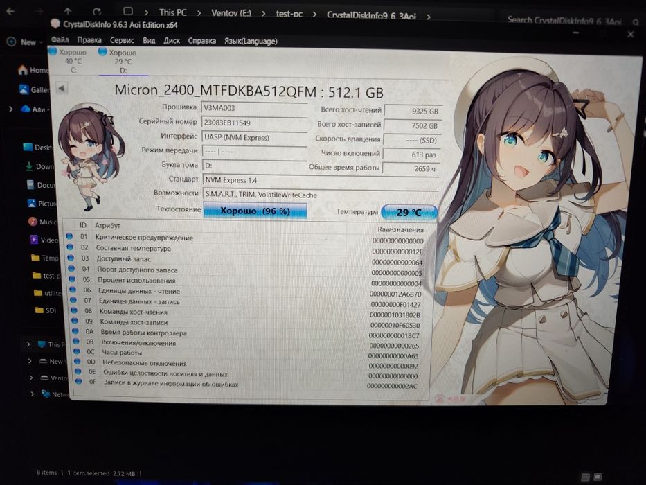 Продам SSD M2 NVME 512gb