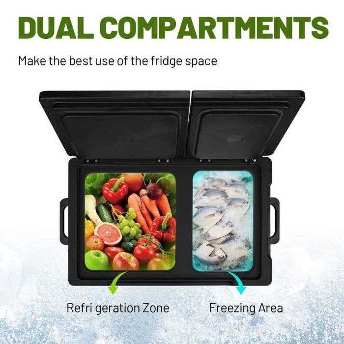 Alpicool CD45 хладилна кутия с фризер Bluetooth 30L 12V 24V 220V компресорен авто хладилник