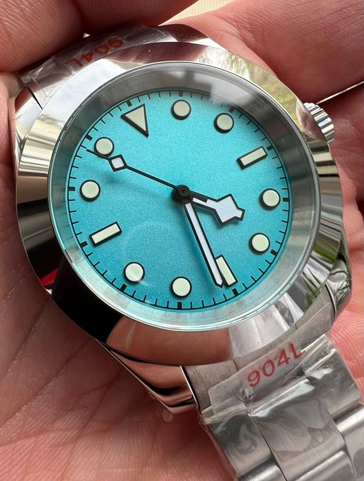 Vand ceas albastru deschis - aquamarine , NH35 , fara logo