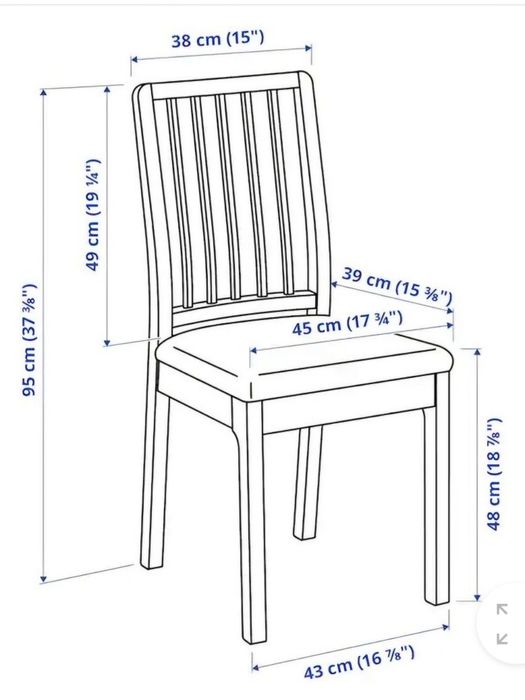 Set masa si 6 scaune Ikea Laneberg/Ekedalen 130/190x80cm