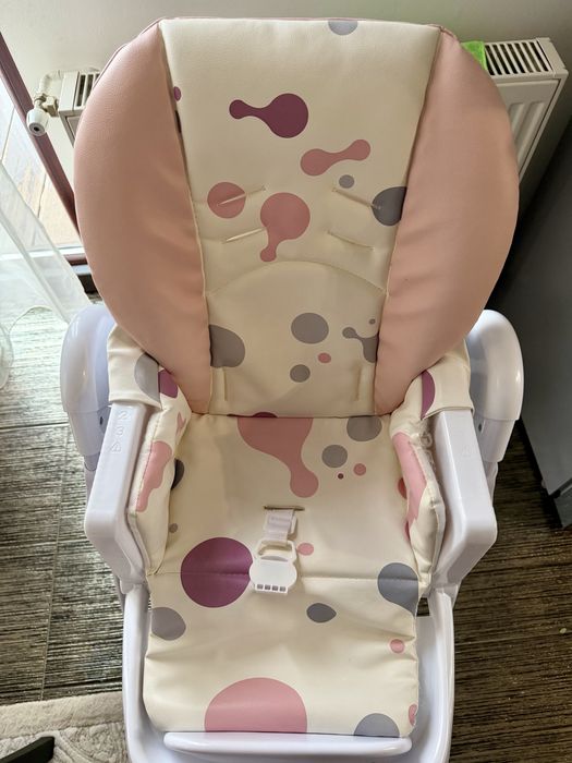 Scaun de masa bebe Kinderkraft Yummy Roz