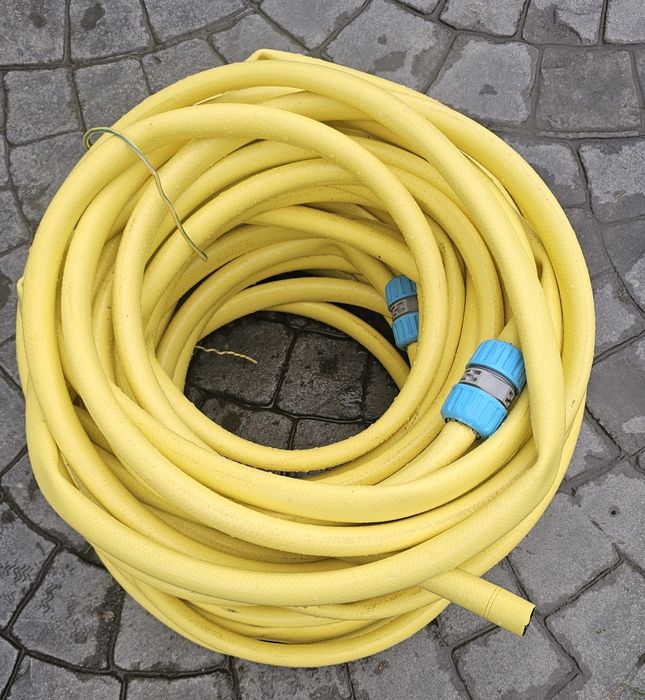 Vand furtun grădină galben 48 m, diametru aprox. 25 mm (1") + 3 mufe rapide
