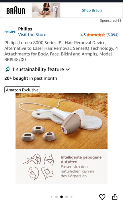 Philips Lumea IPL hair removal, EXTRA FULL accesorii, sigilat