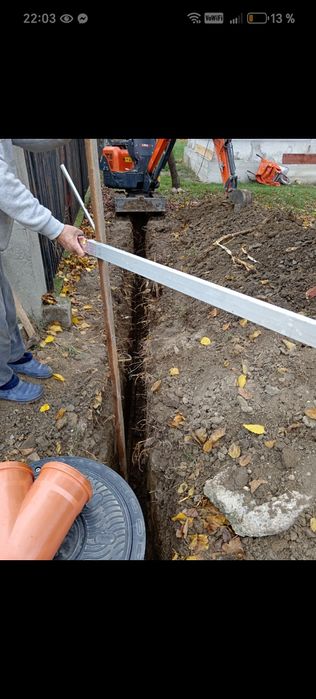 Execut lucrări cu miniexcavator și lucrări de canalizare!!