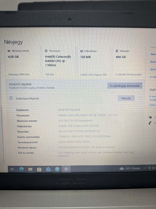 Laptop ASUS VivoBook 15 - Slim - 4GB RAM - Bonus KRESZ