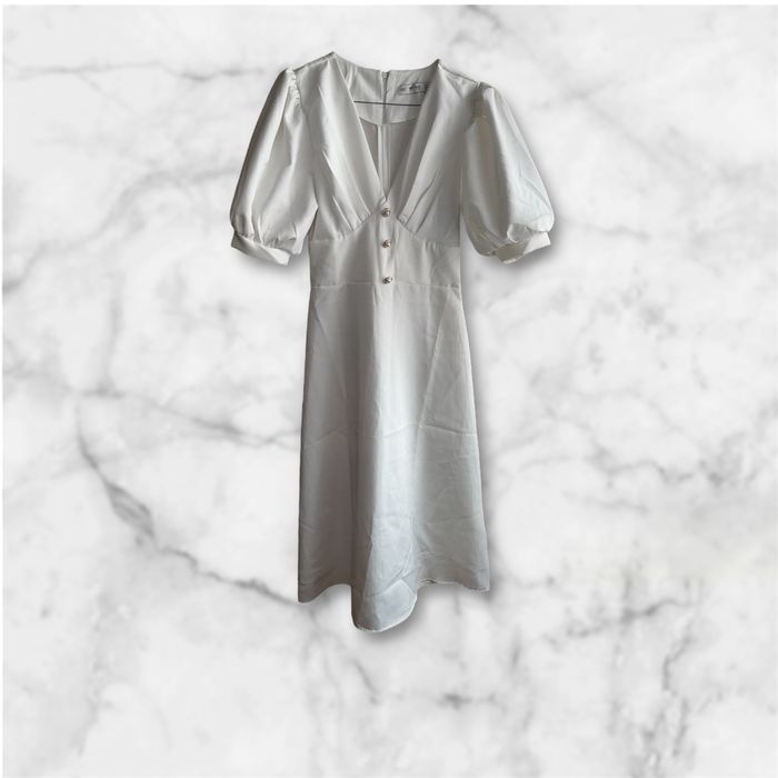 Rochie elegantă albă cununie civilă