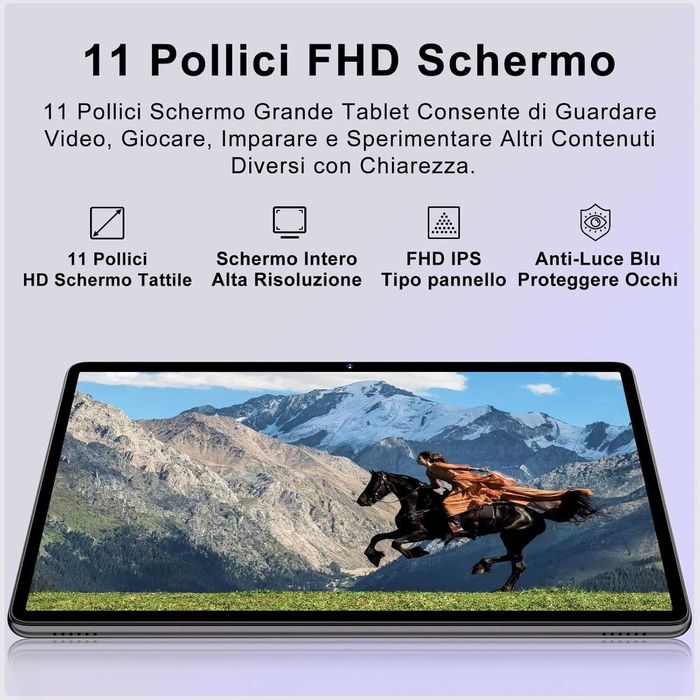 Таблет 2026 Android 15 с EVA силиконов защитен калъф, 24GB + 256GB/2TB