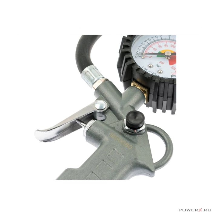Pistol umflat roti, manometru, 0 - 16 bar, 1/4", Satra