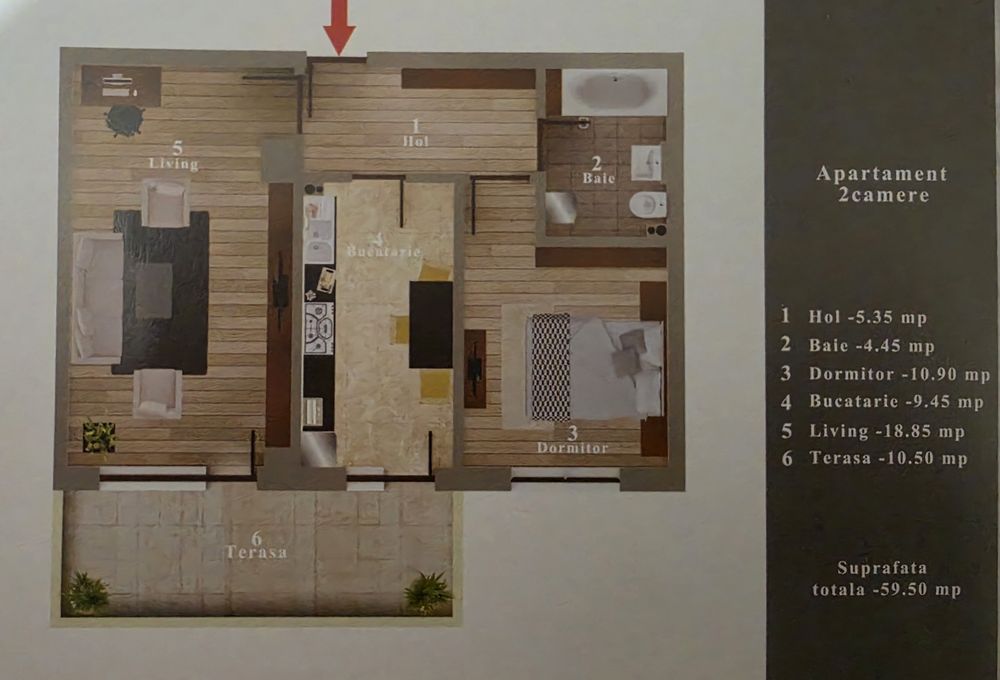 Vând apartament 2 camere Dream Residence