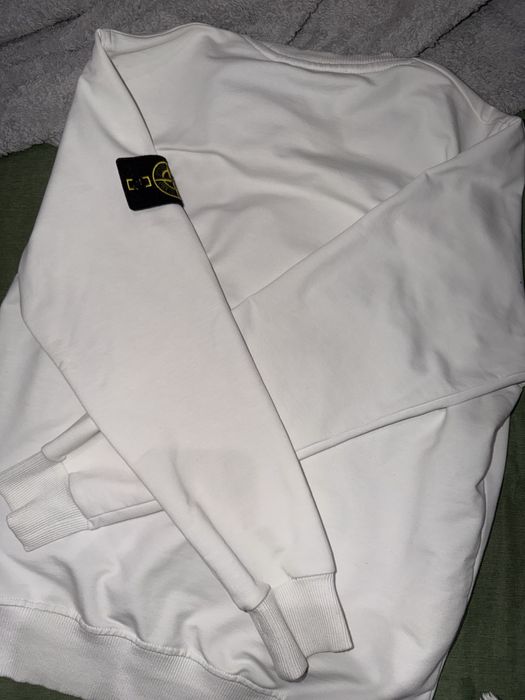 Бяла блуза с дълъг ръкав stone island - М размер