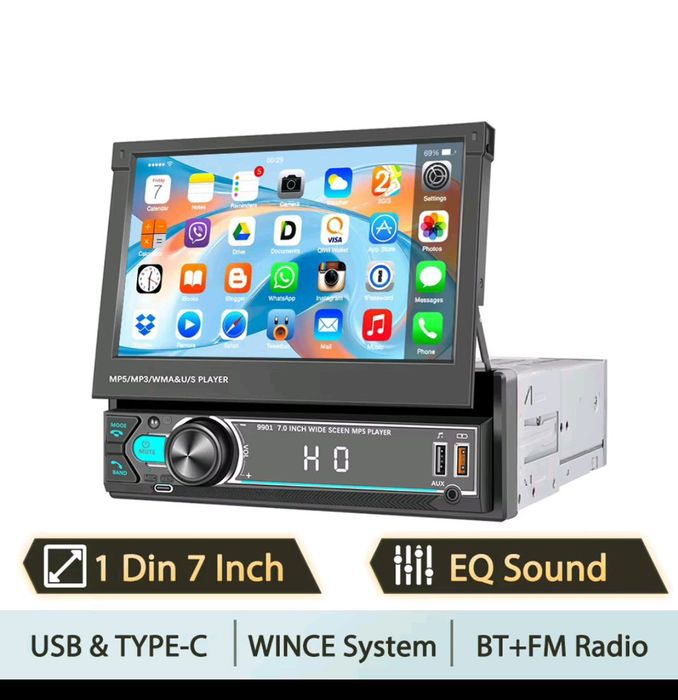 1 DIN 7 Inch  Радио с MP5 player