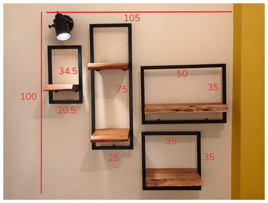 Рафтове за стена от масивно дърво, стават и за книги