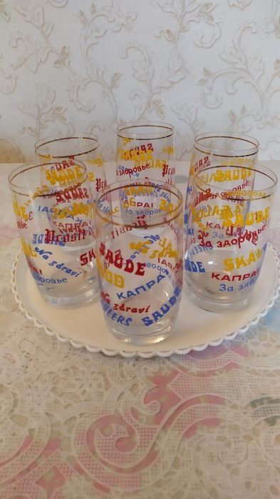 Стаканы богема Чехословакия 6шт, новые 400гр,
