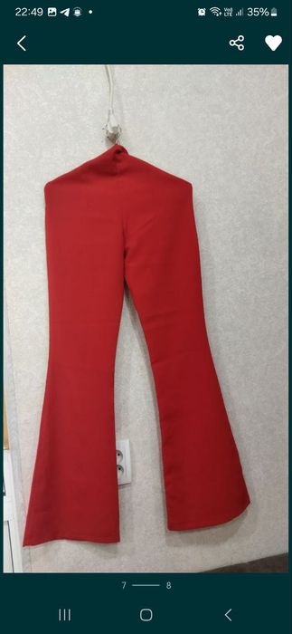 Красная костюм брюки