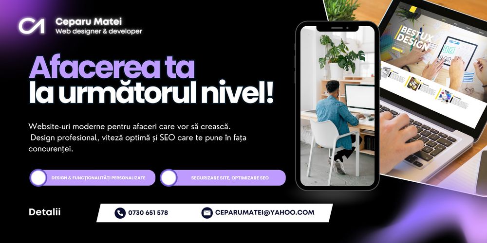 Creare Site Web Profesional | Magazine Online | SEO | Web Design
