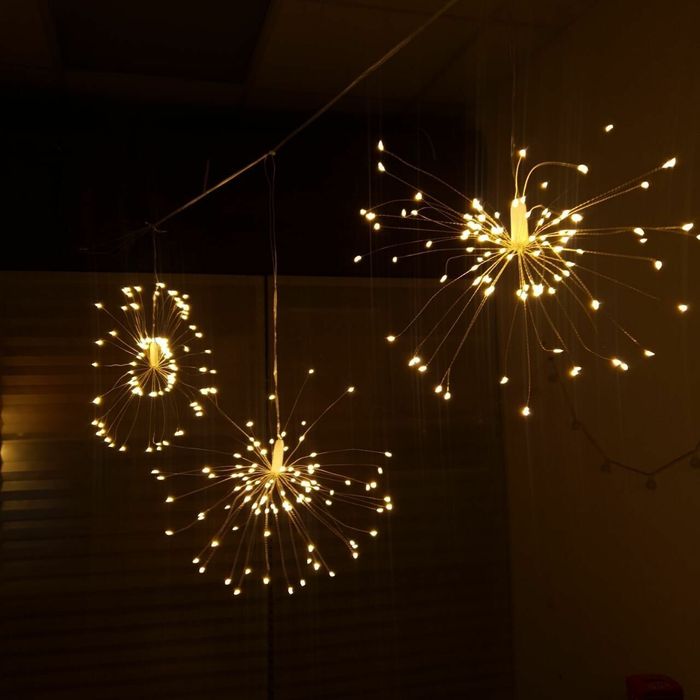 Фейерверк Гирлянда с пультом 3м 5пучков(цвет теплый)