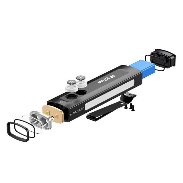 Multifunctionala Wurkkos HD01 UV – incarcare  USB Type-C-set