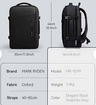 Rucsac Mark Ryden - Extensibil cu vacum si Pompa Ultraportabila