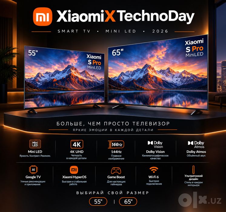 Телевизор Xiaomi s Pro MiniLed 144Hz — Высокое качество хороший звук
