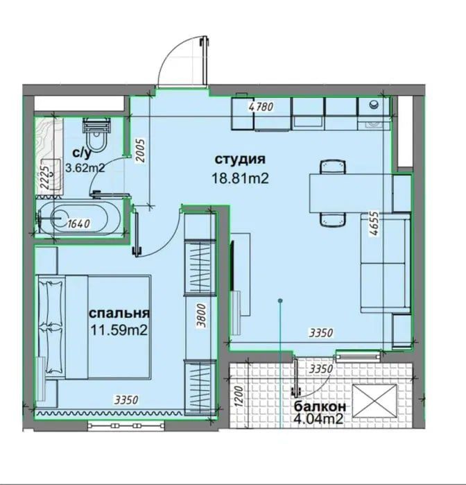 1-комн. квартира, 36 м², Яшнабадский район