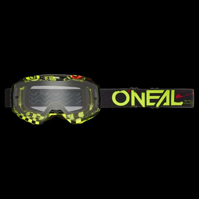 Мотокрос очила O'NEAL B-10 ATTACK Black/Neon/Yellow - CLEAR V.24