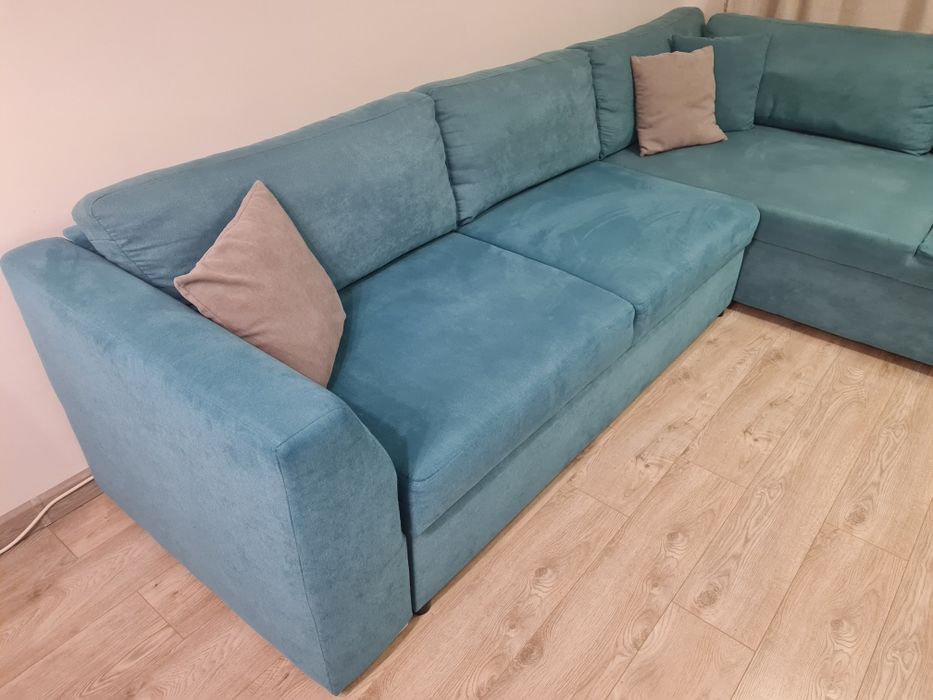 Ъглов диван Тоскана - тюркоаз